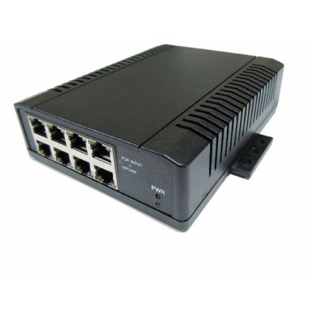 Tycon Systems PoE Switch, 44-57VIn, 8xPort, 802.3at PoE TP-SW8-D